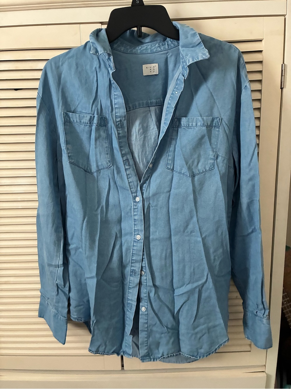 a new day Light Blue Women's Button-Down Shirt